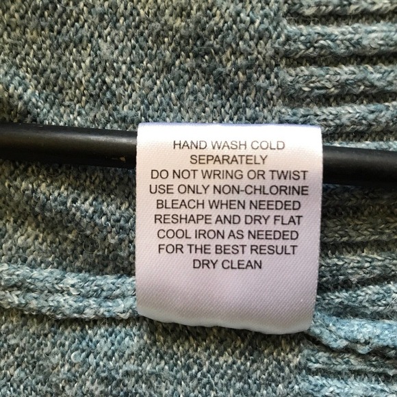 Pink Rose Sweater Blue Pullover High Neck SzXL Pre-Owned - Picture 9 of 10